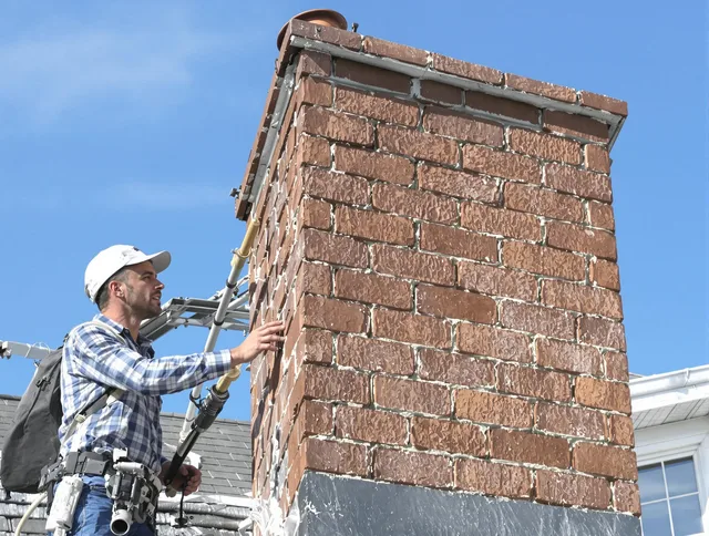 Brickwork for a chimney rebuild by North Haven Chimney Sweep in North Haven, CT