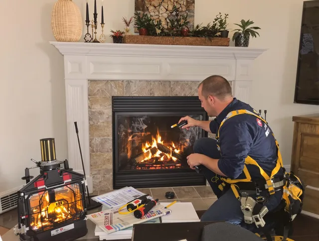 Safety-focused fireplace inspection by North Haven Chimney Sweep in North Haven, CT