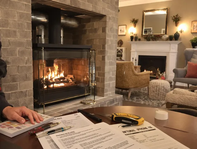 North Haven Chimney Sweep verifying fireplace safety measures in North Haven, CT